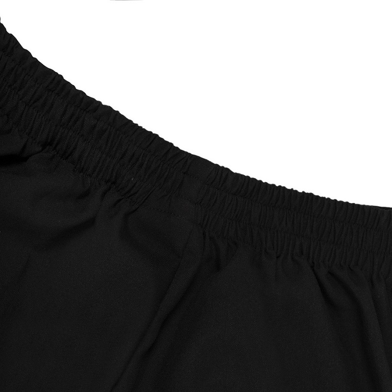 quần suông ống rộng lưng cao màu đen