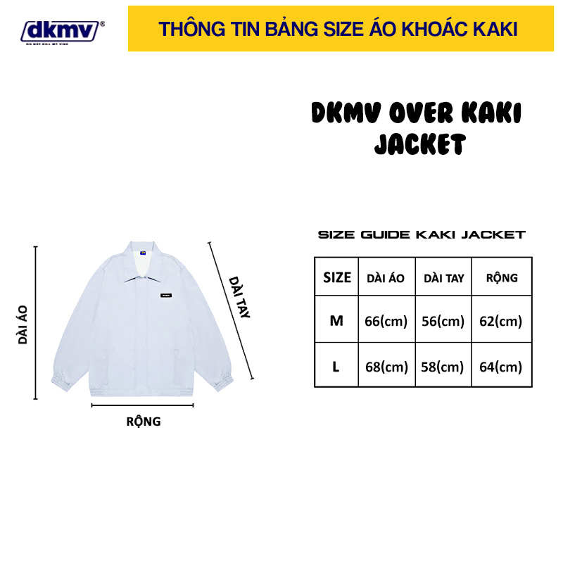 áo khoác local brand kaki trắng dkmv