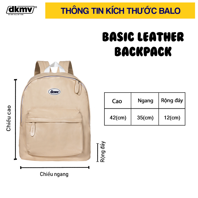 balo nữ đi học da đẹp màu kem 