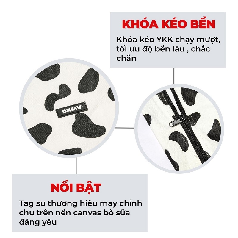 túi đeo chéo nữ đẹp bò sữa DKMV Shoulder Bag Cow