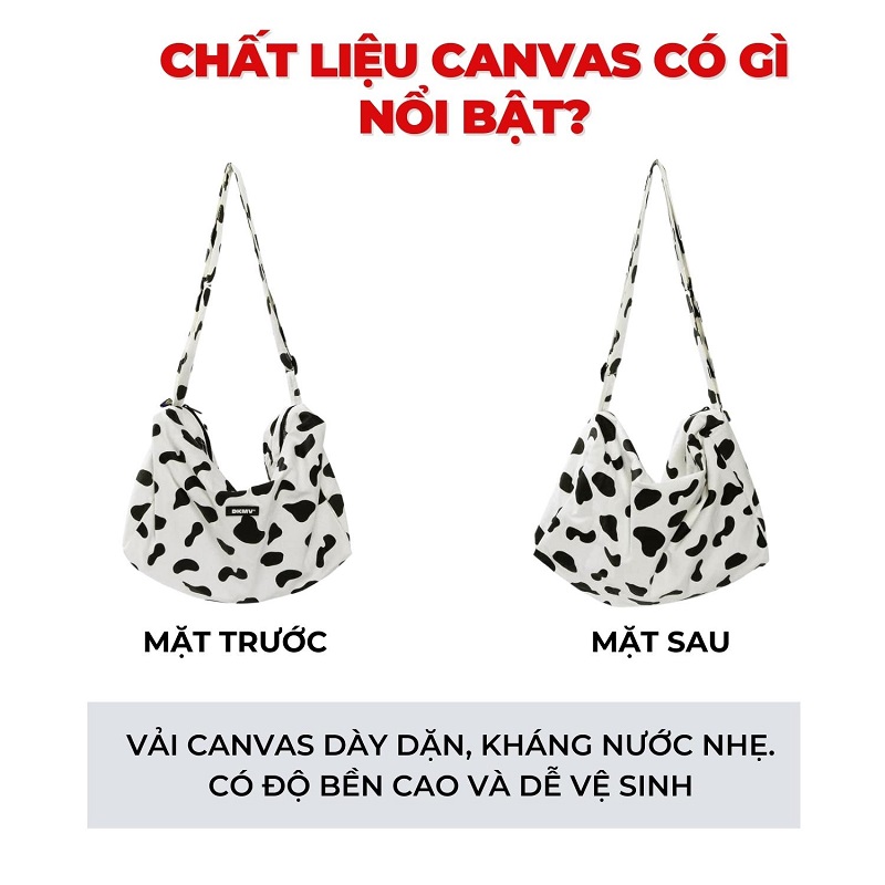 túi đeo chéo nữ đẹp bò sữa DKMV Shoulder Bag Cow