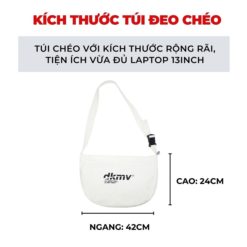 túi đeo chéo nữ đẹp DKMV Logo Canvas Bag