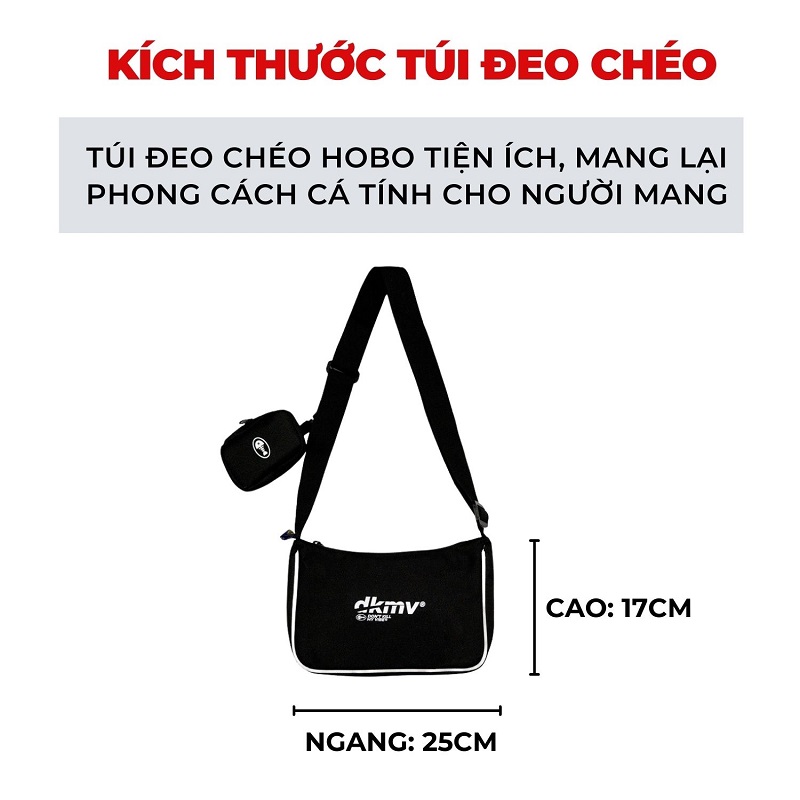 túi đeo chéo nữ một quay - DKMV Hobo Bag