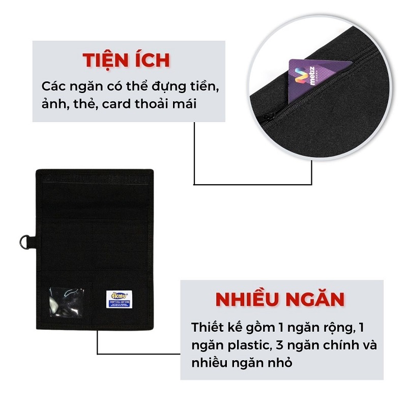 ví dài local brand giá rẻ DKMV Long Wallet Logo