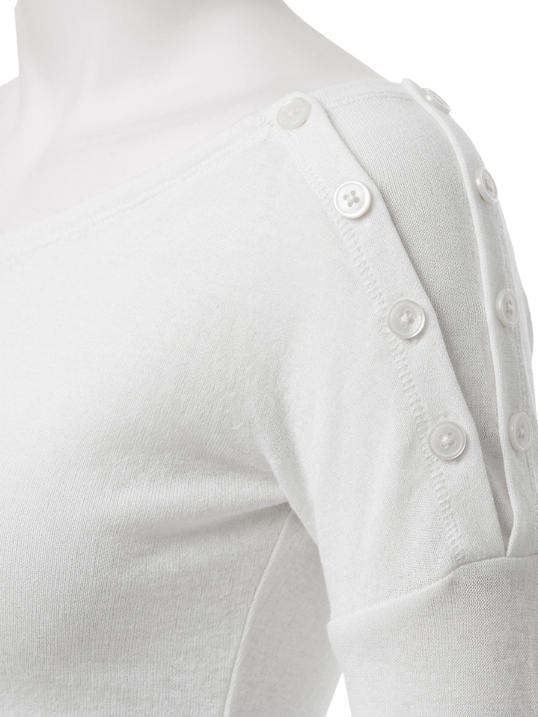 Áo croptop kiểu nữ lệch vai tay dài DKMV vai đính nút