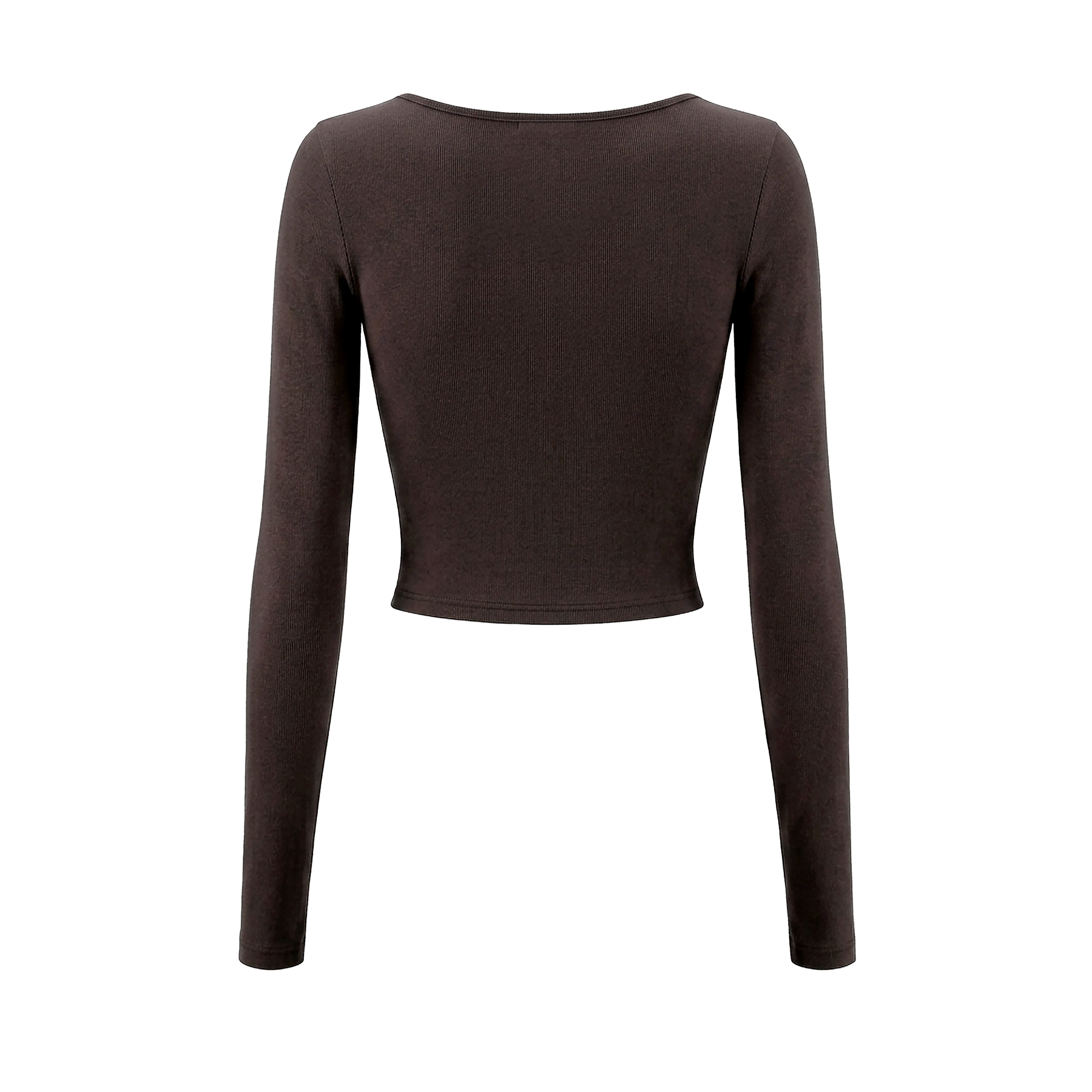 Áo nữ dài tay croptop ôm dáng DKMV ren trắng đan ruy băng