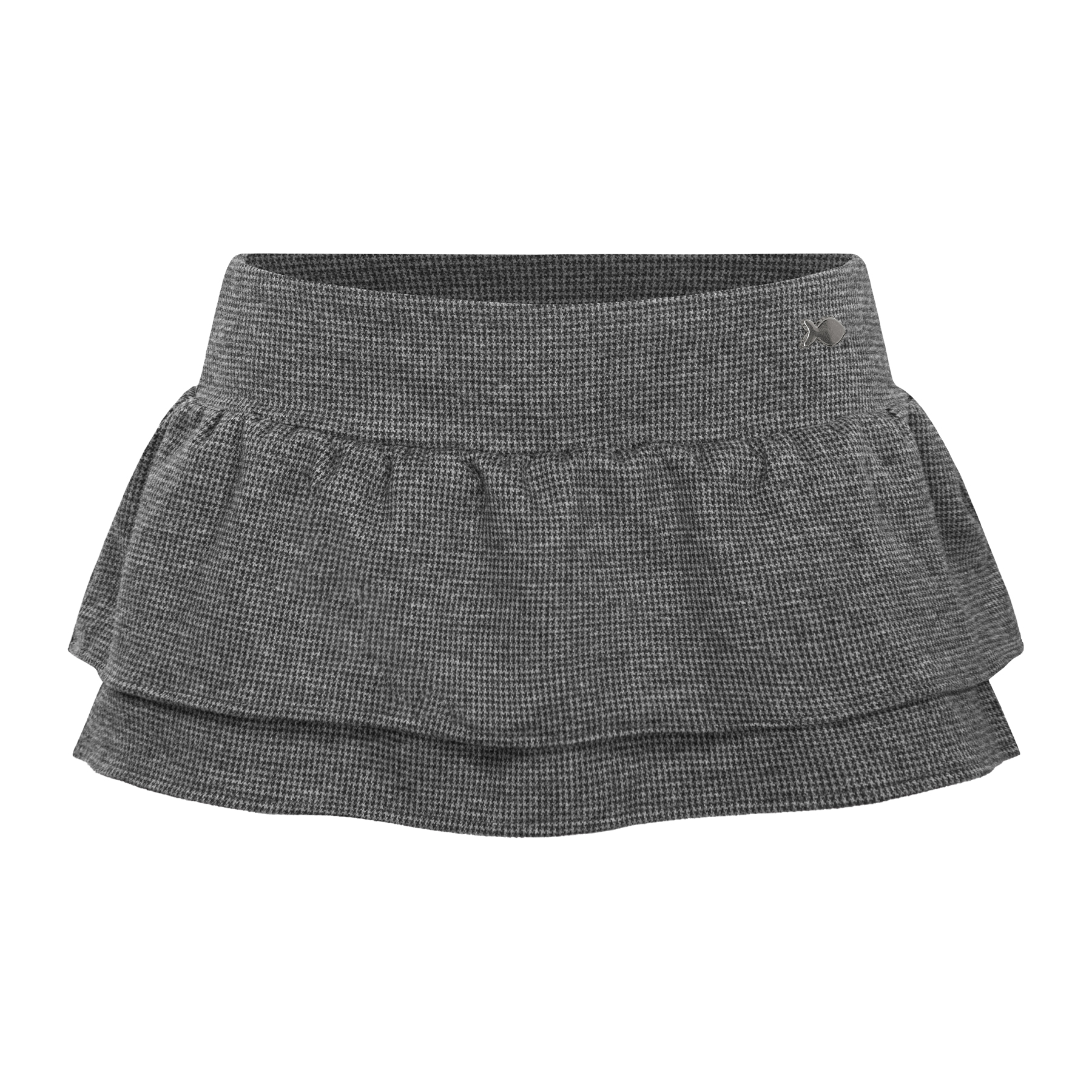 Chân váy ngắn tầng xòe cạp trễ DKMV vải tweed
