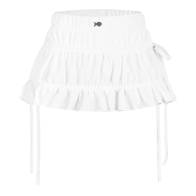 Chân váy nhung xòe ngắn thắt nơ đáng yêu Velvet Gabrie Skirt Chân váy nhung xòe ngắn thắt nơ đáng yêu Velvet Gabrie Skirt
