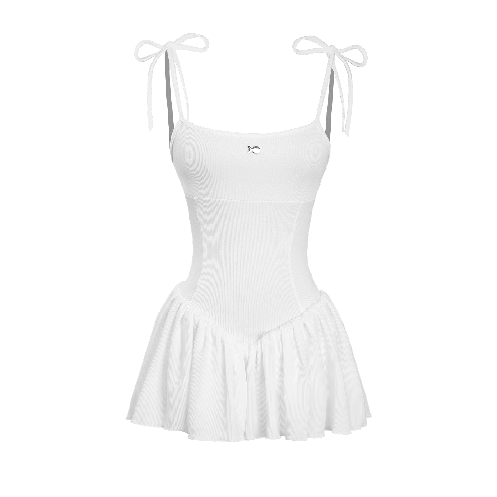 Đầm 2 dây ngắn kiểu buộc nơ DKMV xòe nịnh dáng có quần trong Ara Dress