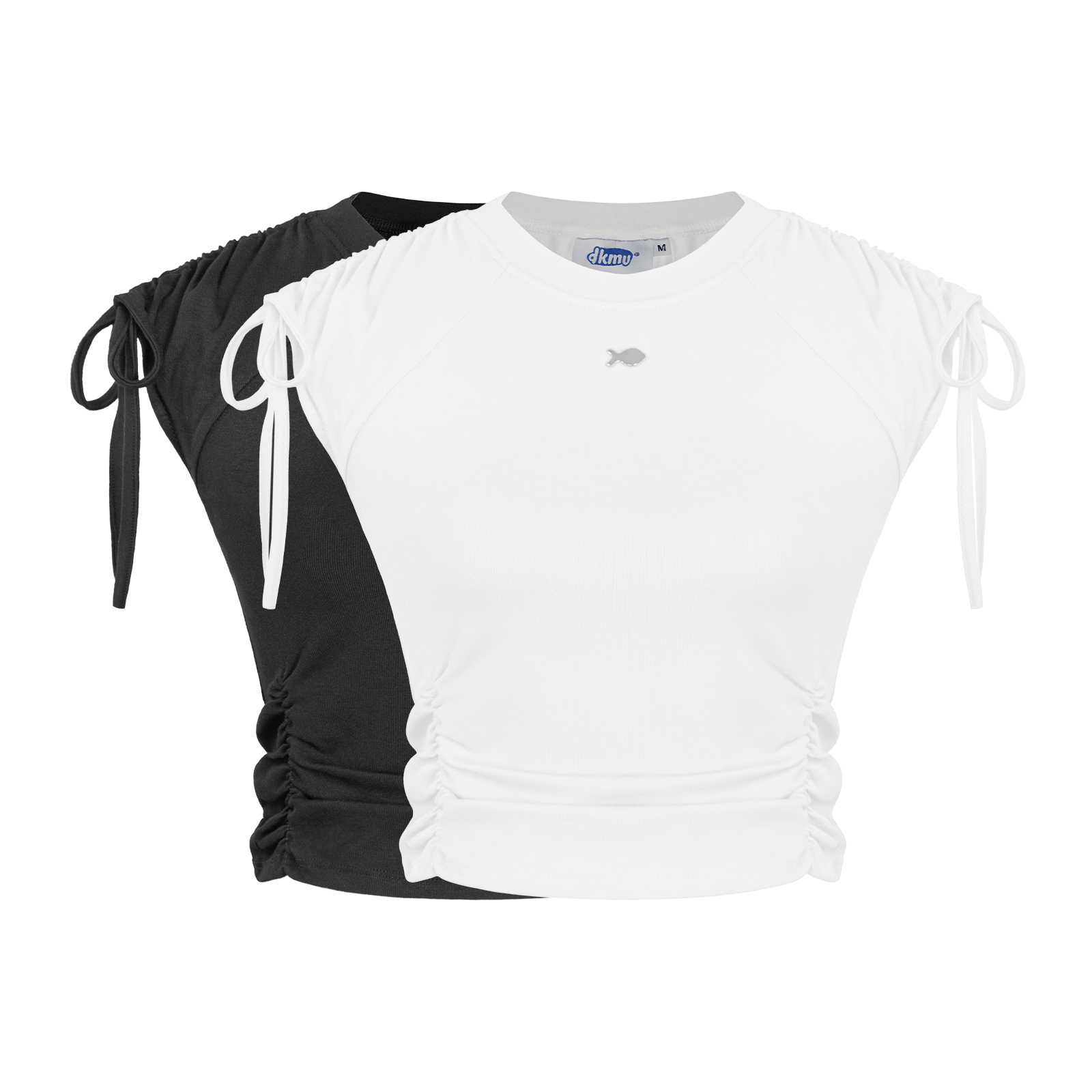 Áo ba lỗ nữ form croptop cổ tròn có dây nơ đáng yêu