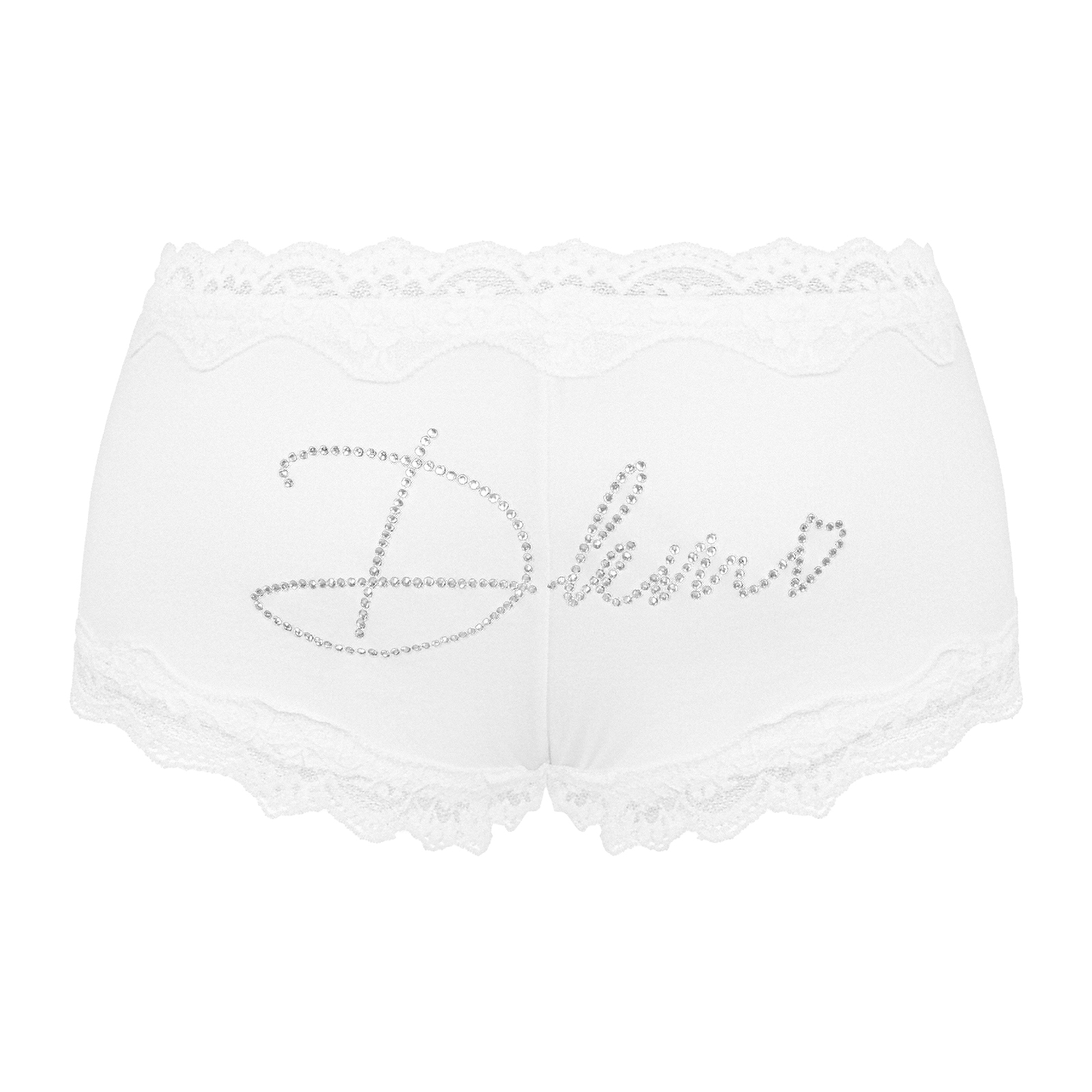 Quần bảo hộ màu trắng nữ DKMV hoạ tiết đính cườm viền ren