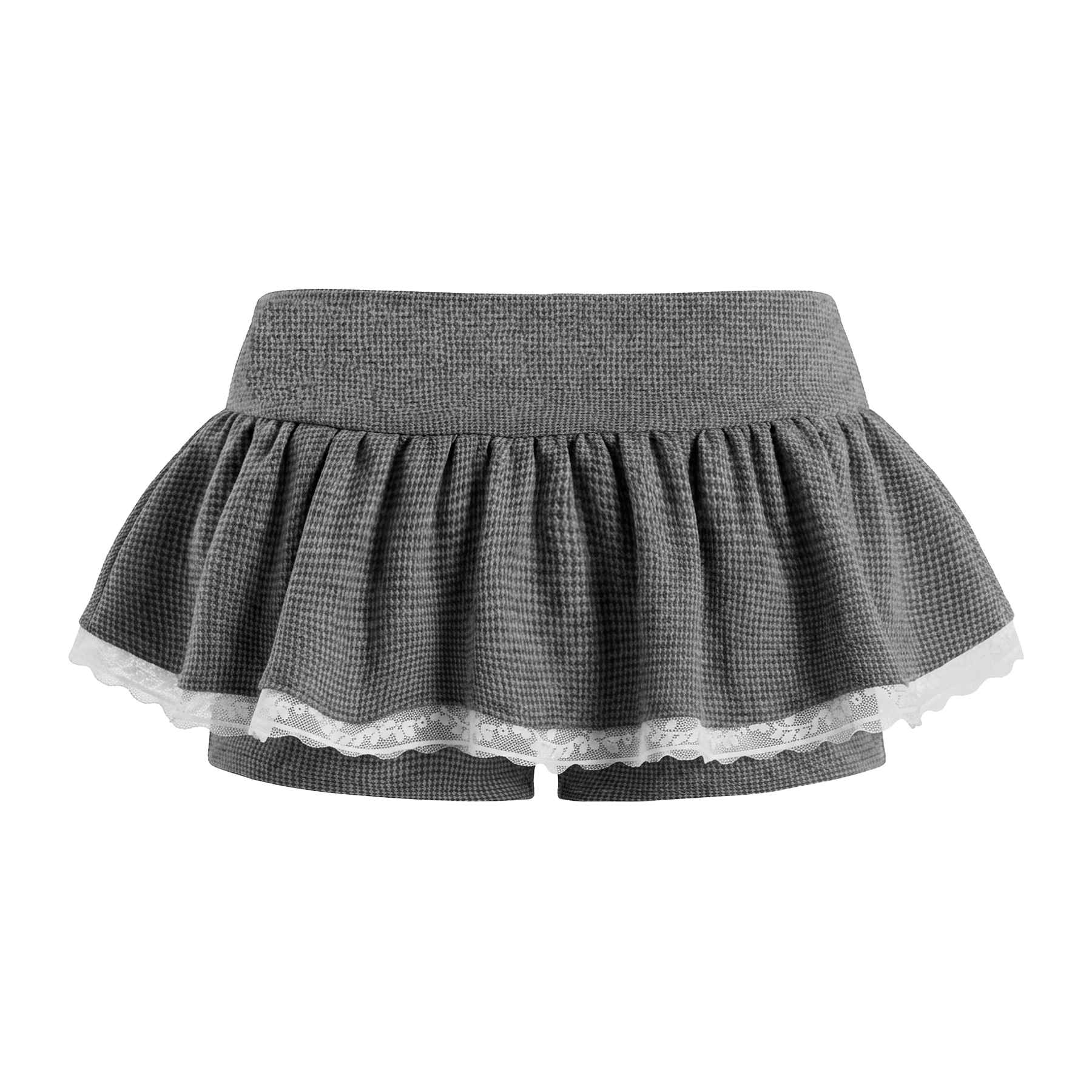 Quần giả váy xòe phồng kiểu nữ DKMV cạp trễ viền ren