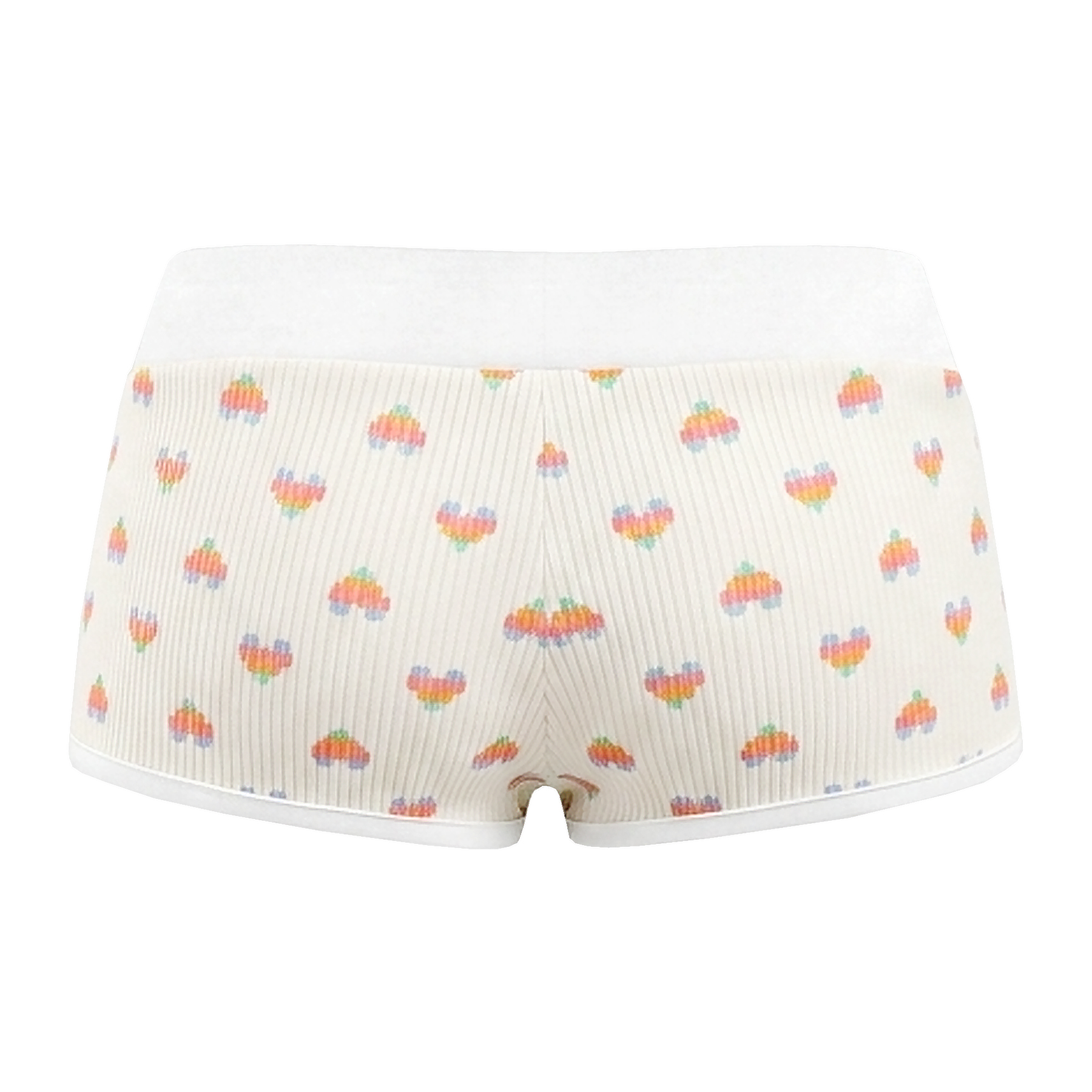 Set đồ nữ áo croptop quần đùi DKMV cổ sen hoạ tiết trái tim