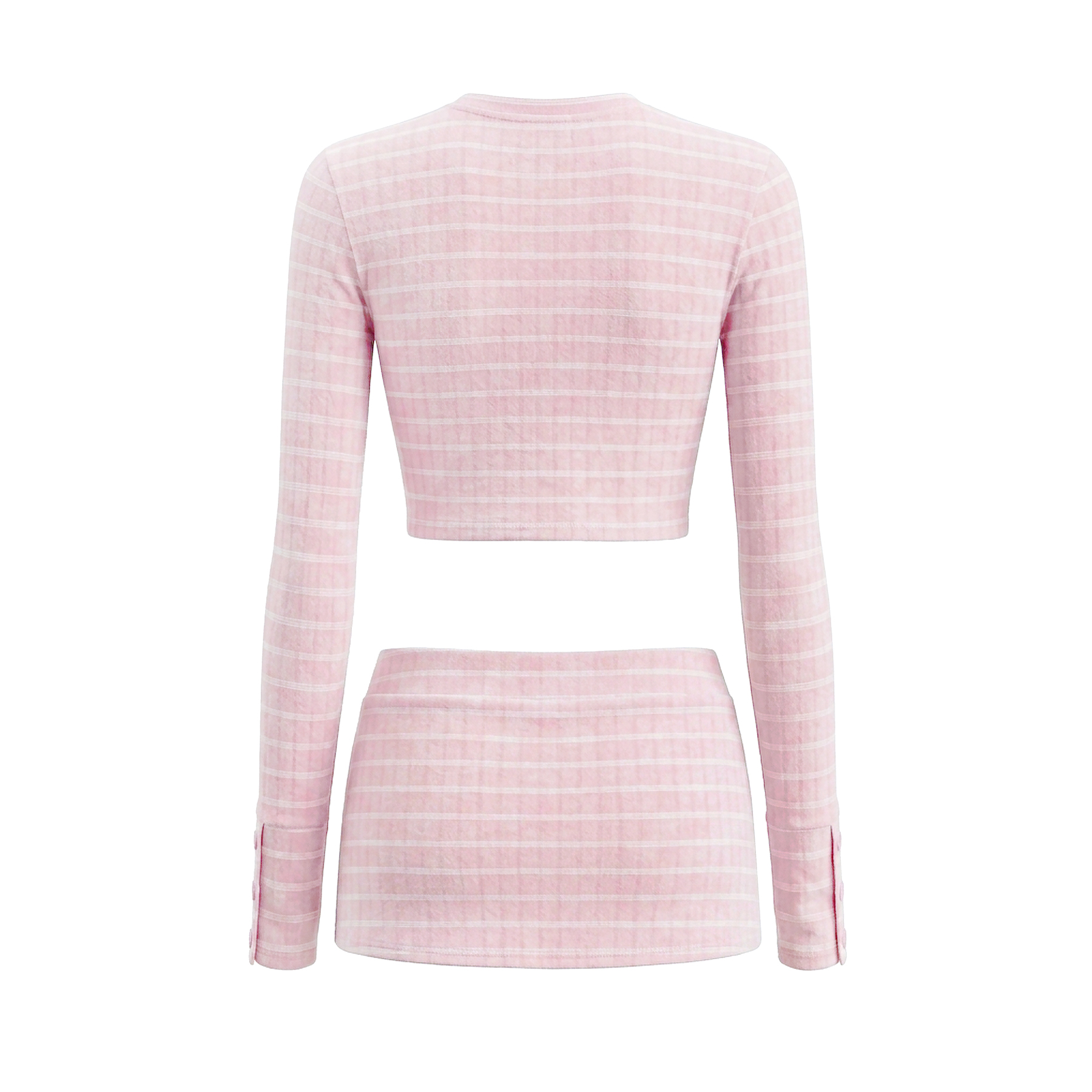 Set áo và chân váy ngắn nữ croptop len lông thỏ kẻ caro