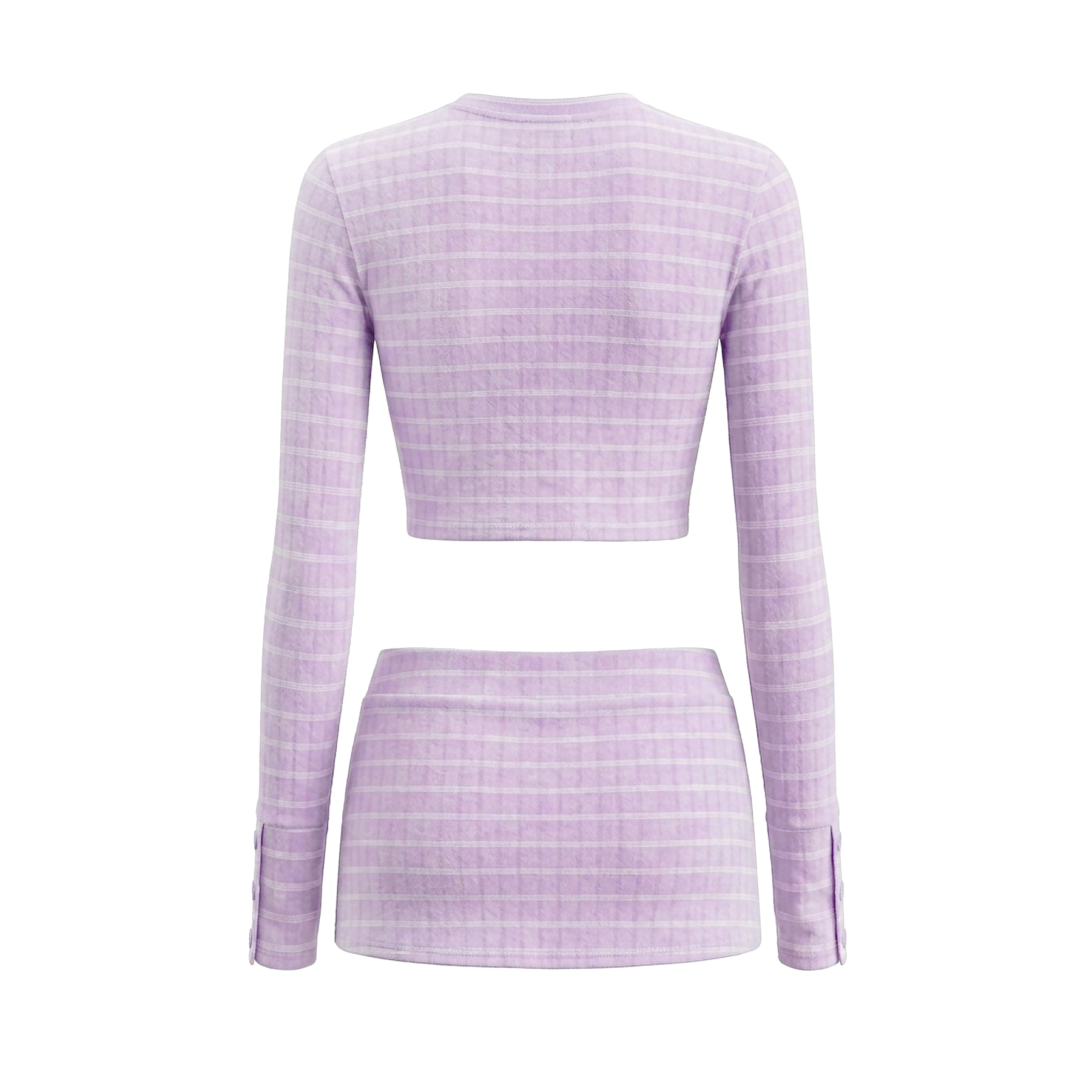 Set áo croptop và chân váy ngắn DKMV len lông thỏ kẻ caro