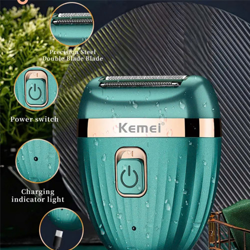 Máy cạo râu điện mini cầm tay có thể cạo lông chíp cho phụ nữ KM-393
