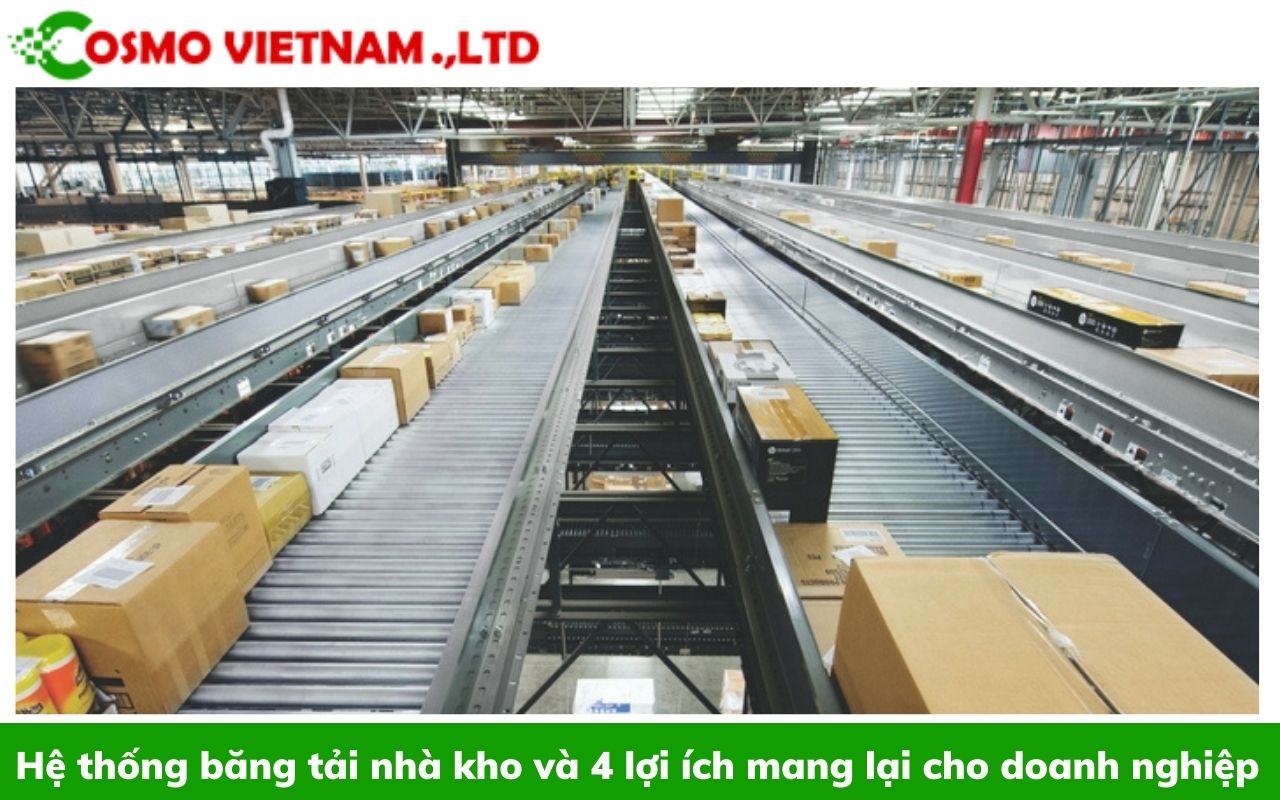 Hệ thống băng tải nhà kho và 4 lợi ích mang lại cho doanh nghiệp