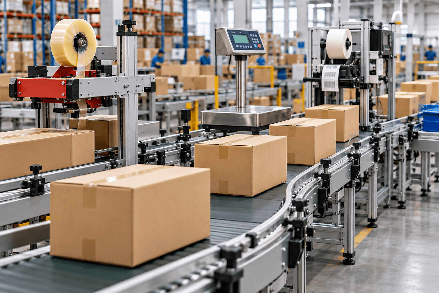 Băng tải vận chuyển thùng carton: Cấu tạo, tải trọng, kích thước và ứng dụng trong đóng gói