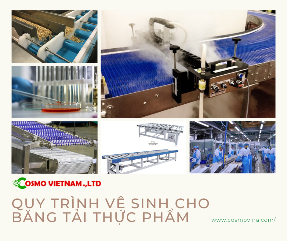 Quy trình vệ sinh cho băng tải thực phẩm