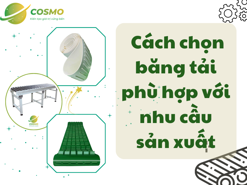 Cách chọn băng tải phù hợp với nhu cầu sản xuất