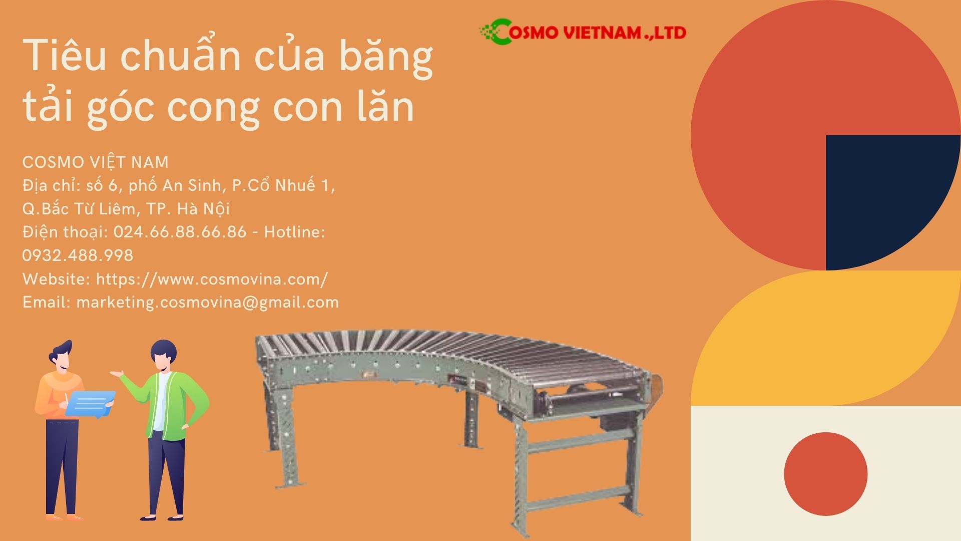 Tiêu chuẩn của băng tải góc cong con lăn