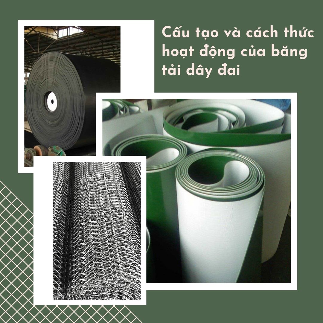 Cấu tạo và cách thức hoạt động của băng tải dây đai