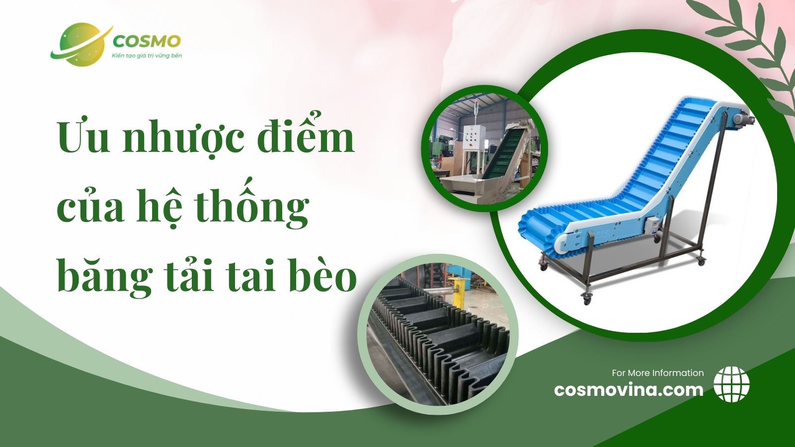 Ưu nhược điểm của hệ thống băng tải tai bèo