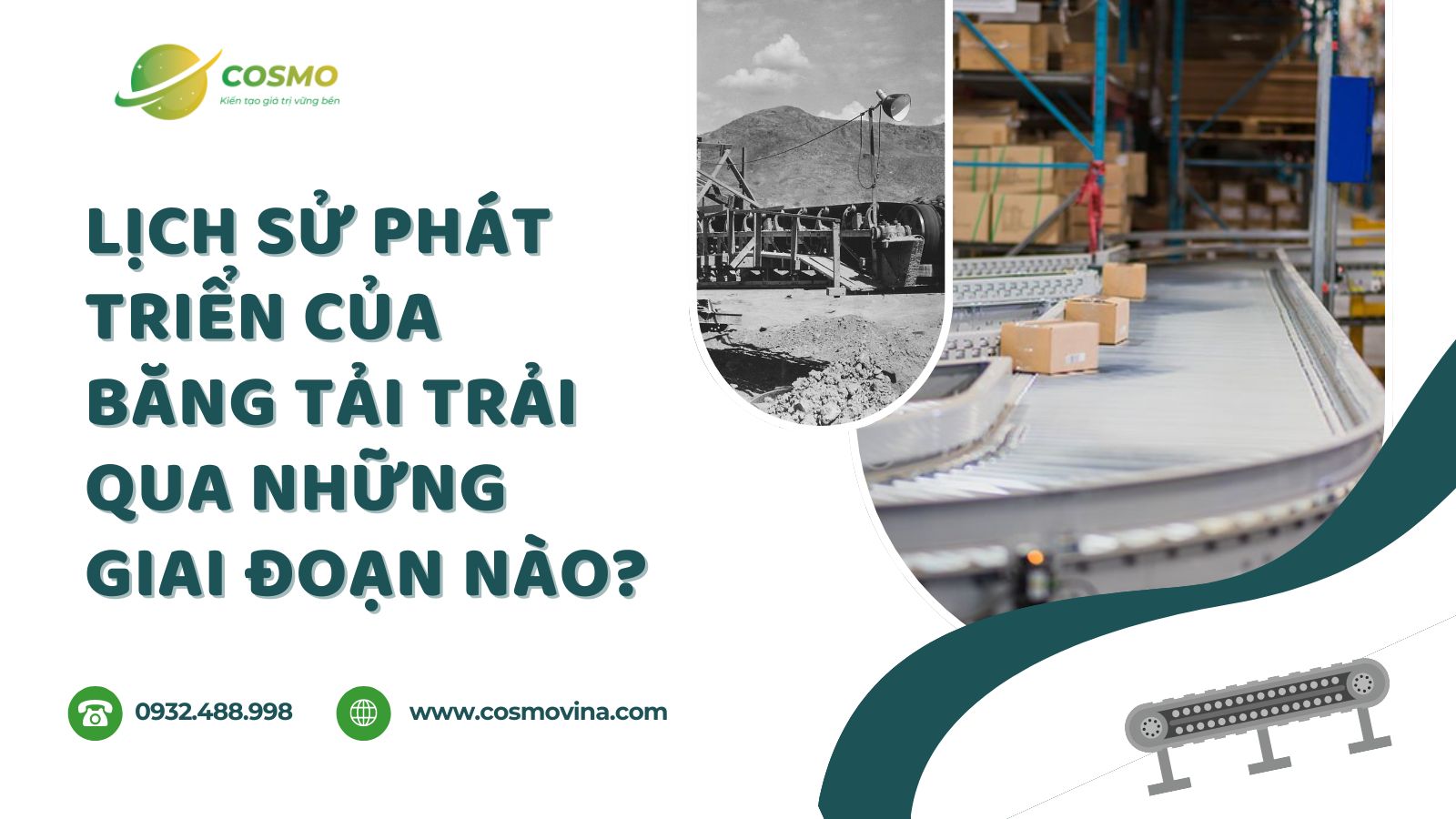 Lịch sử phát triển của Băng tải trải qua những giai đoạn nào?