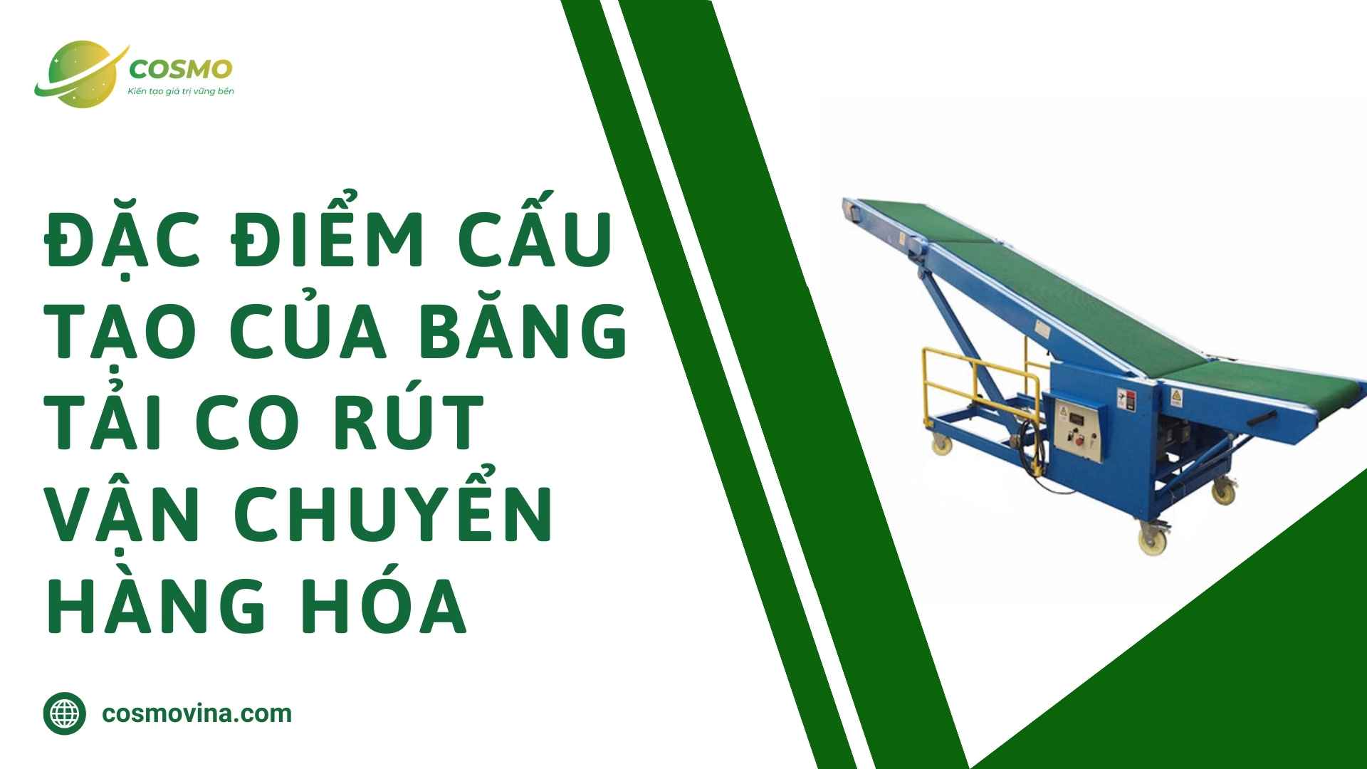 Đặc điểm cấu tạo của băng tải co rút vận chuyển hàng hóa