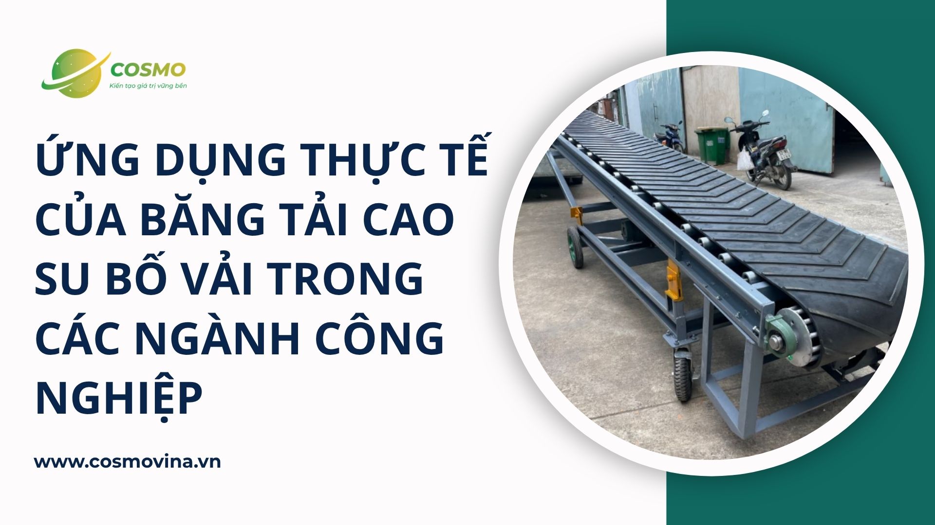 Ứng dụng thực tế của băng tải cao su bố vải trong các ngành công nghiệp