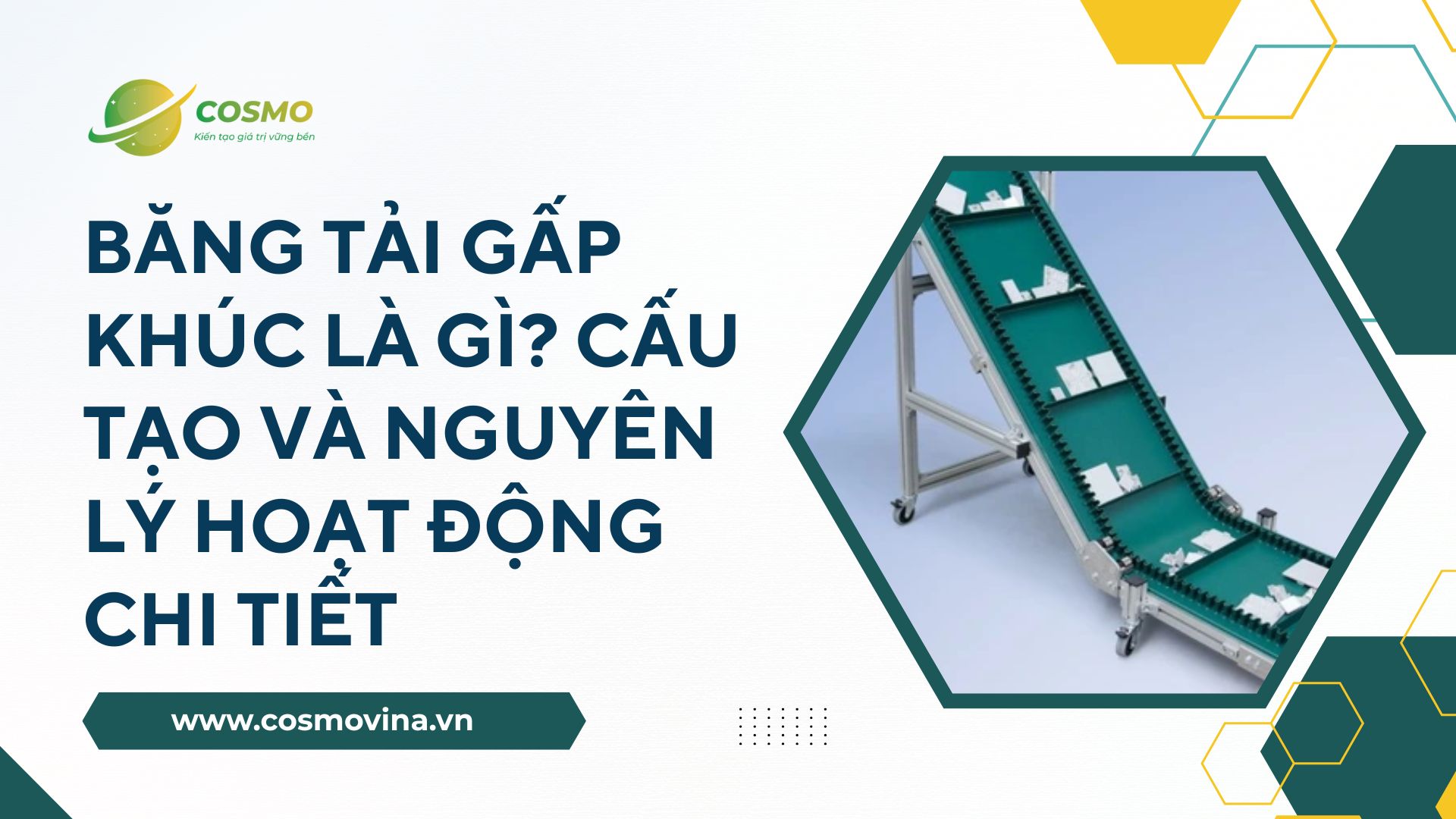 Băng tải gấp khúc là gì? Cấu tạo và nguyên lý hoạt động chi tiết