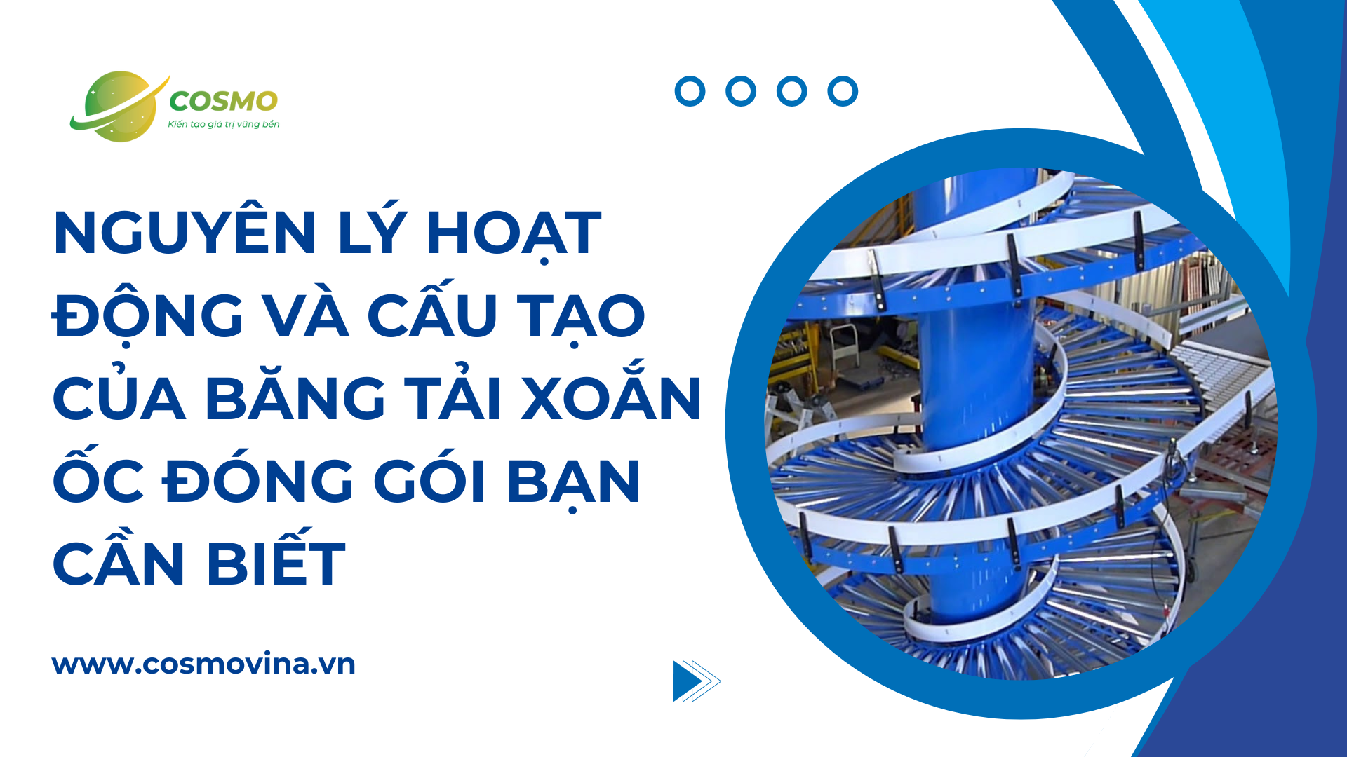Nguyên lý hoạt động và cấu tạo của băng tải xoắn ốc đóng gói bạn cần biết