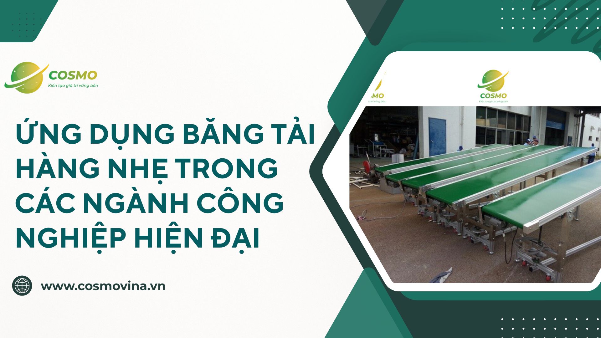 Ứng dụng băng tải hàng nhẹ trong các ngành công nghiệp hiện đại