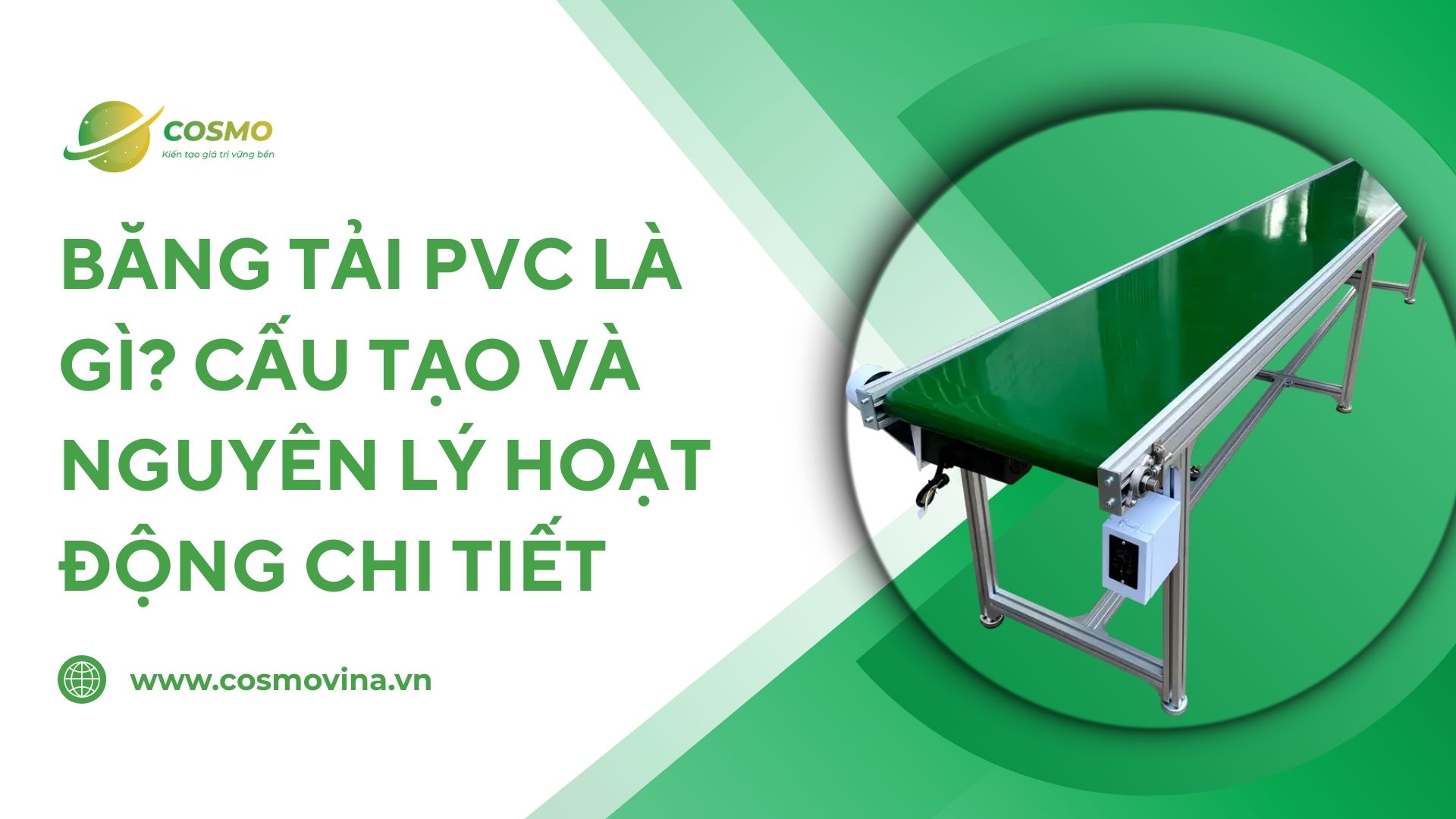 Băng tải PVC là gì? Cấu tạo và nguyên lý hoạt động chi tiết
