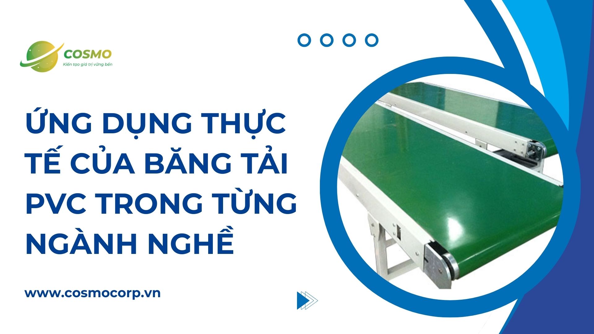 Ứng dụng thực tế của băng tải PVC trong từng ngành nghề