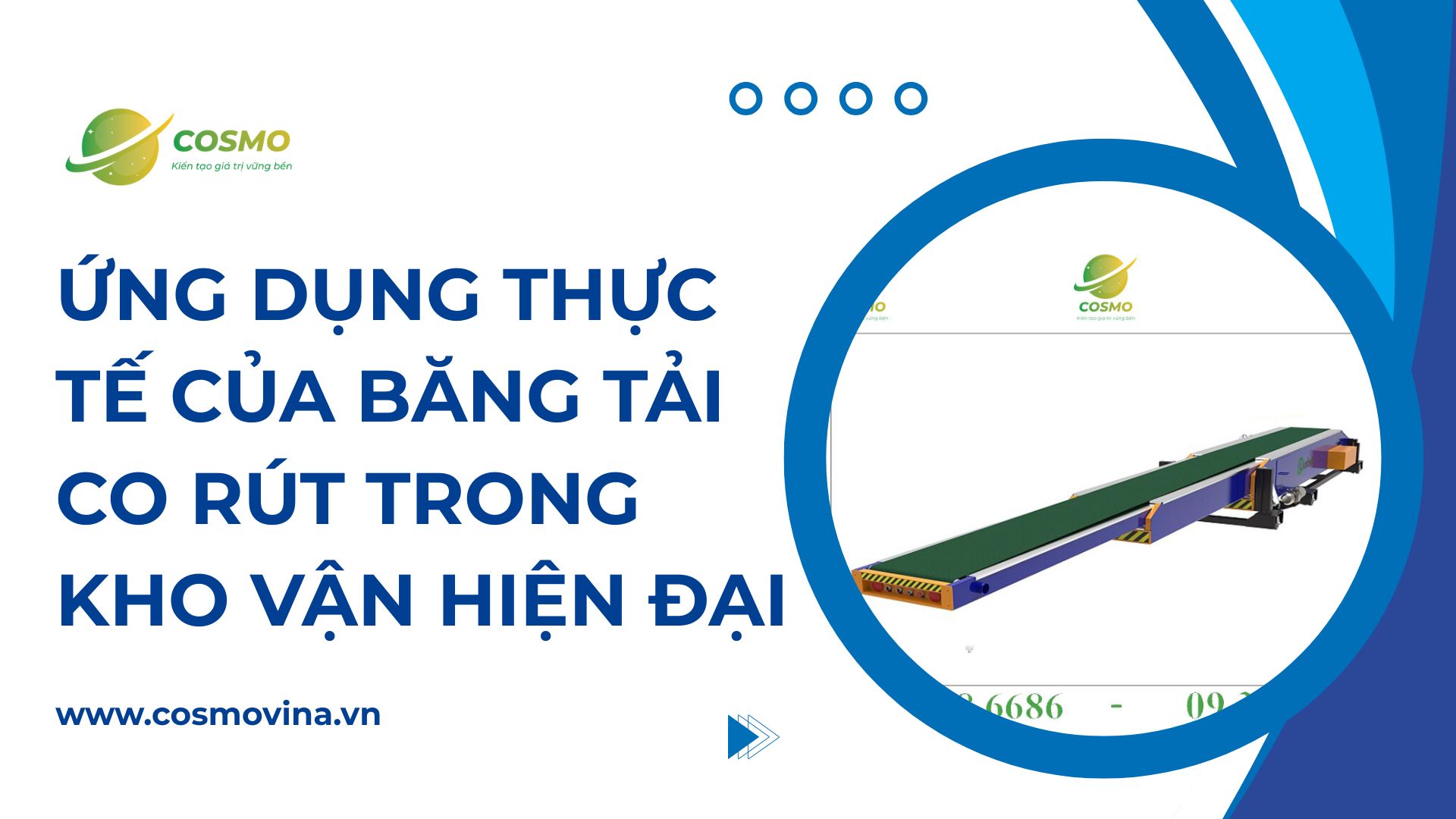 Ứng dụng thực tế của băng tải co rút trong kho vận hiện đại