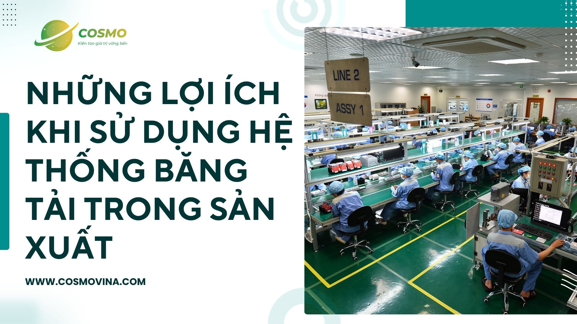 Những lợi ích khi sử dụng hệ thống băng tải trong sản xuất