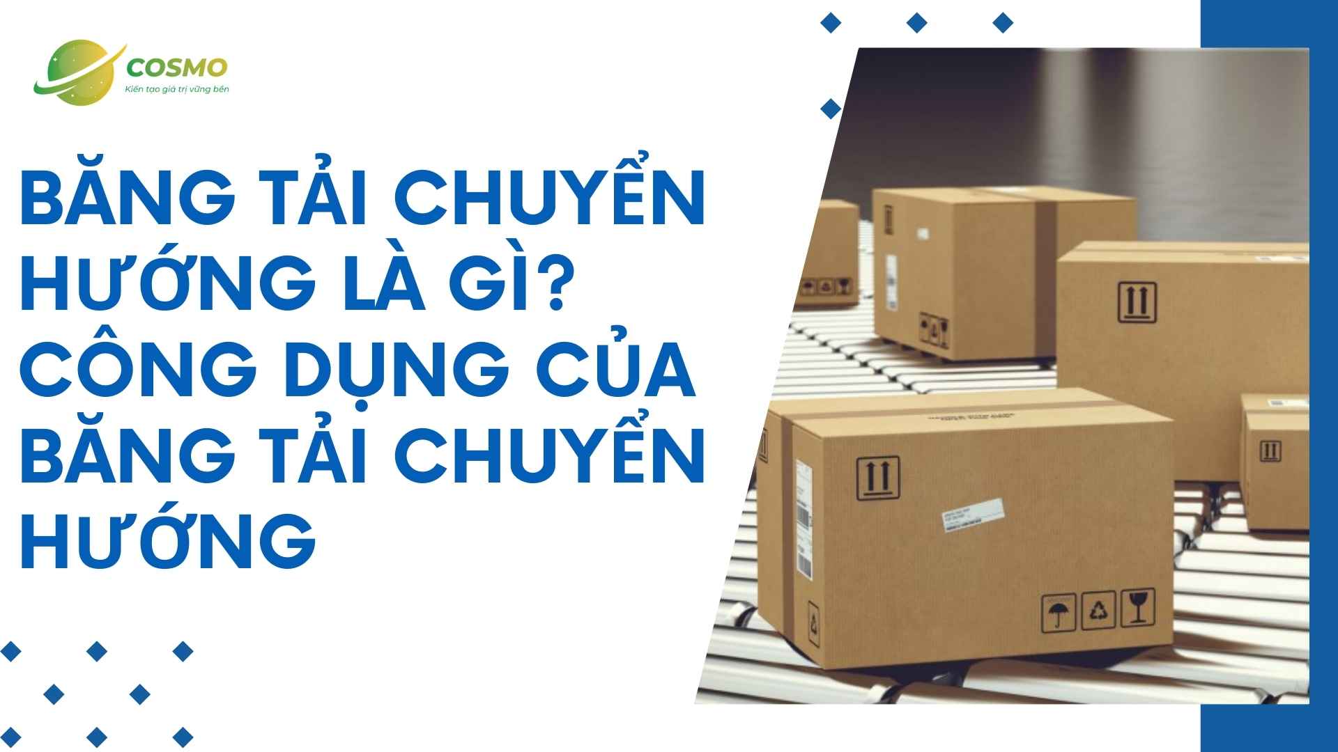 Băng tải chuyển hướng là gì? Công dụng của băng tải chuyển hướng
