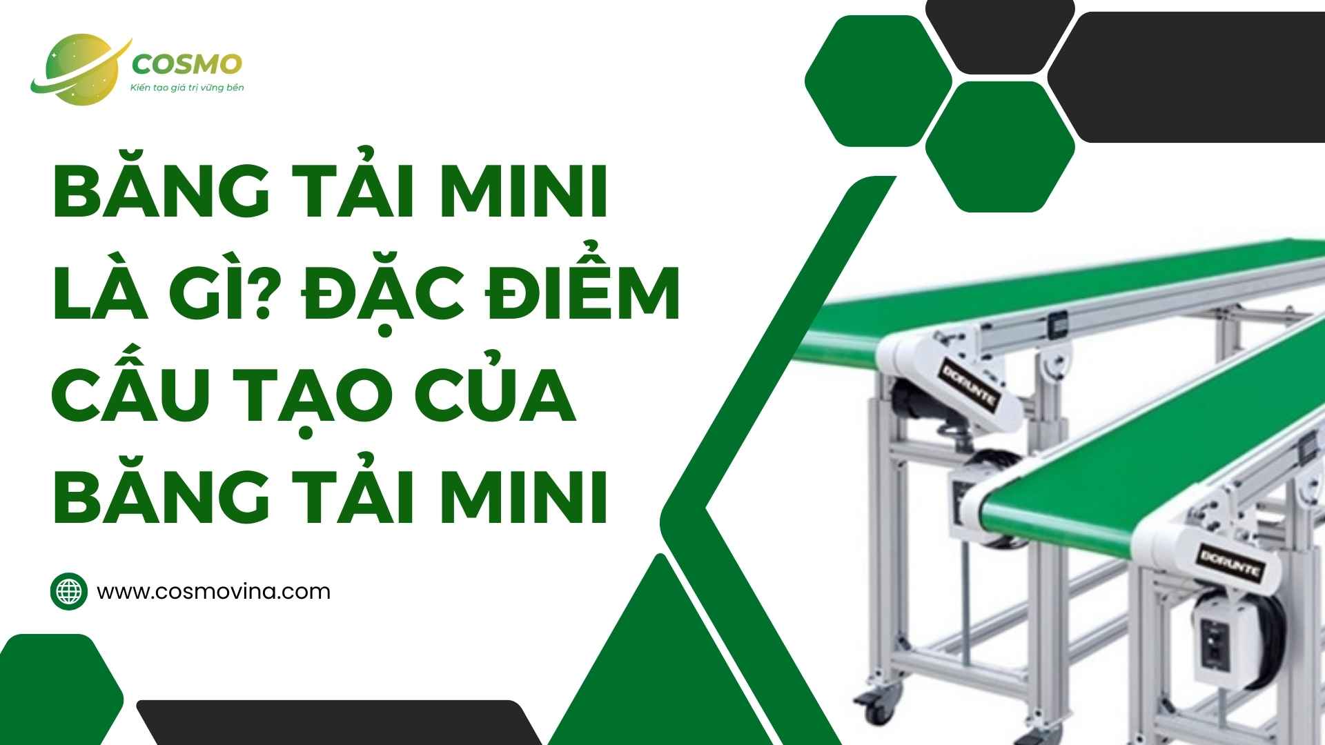 Băng tải mini là gì? Đặc điểm cấu tạo của băng tải mini