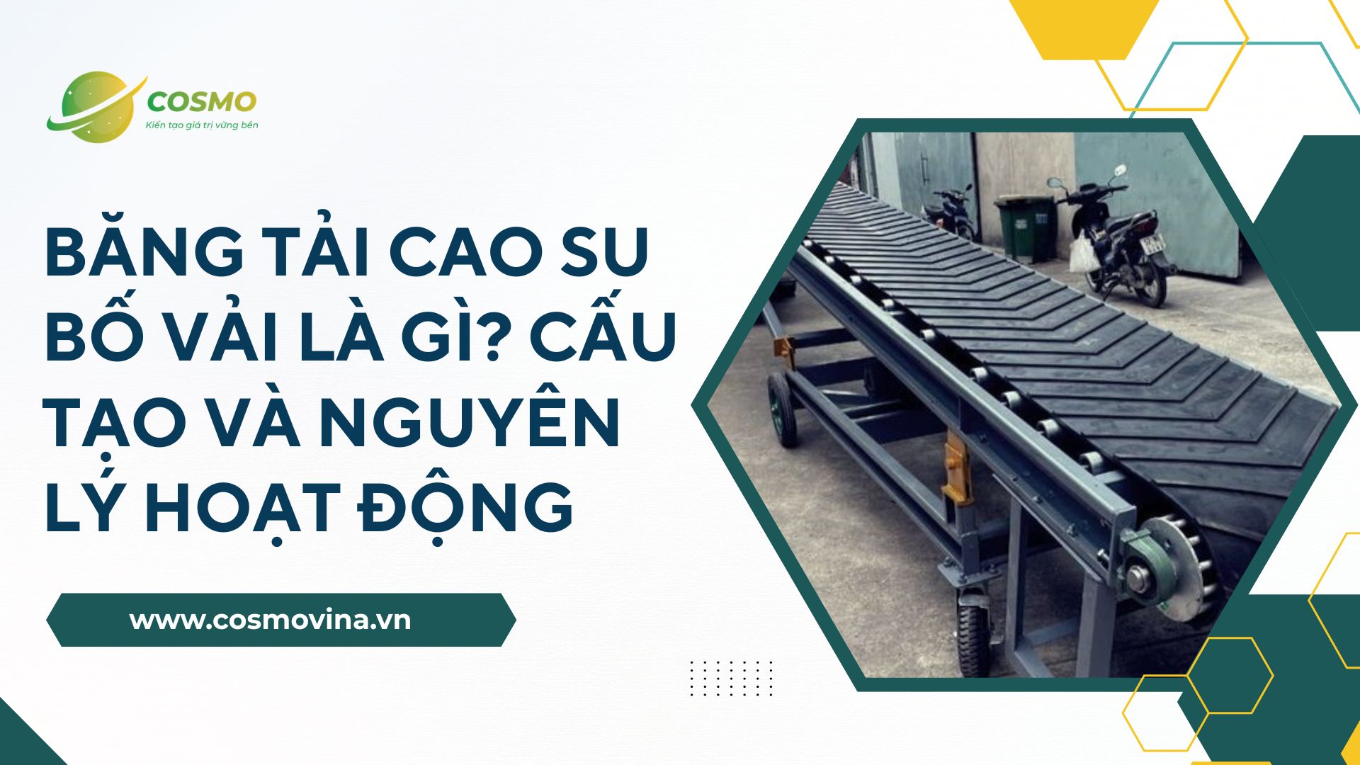 Băng tải cao su bố vải là gì? Cấu tạo và nguyên lý hoạt động