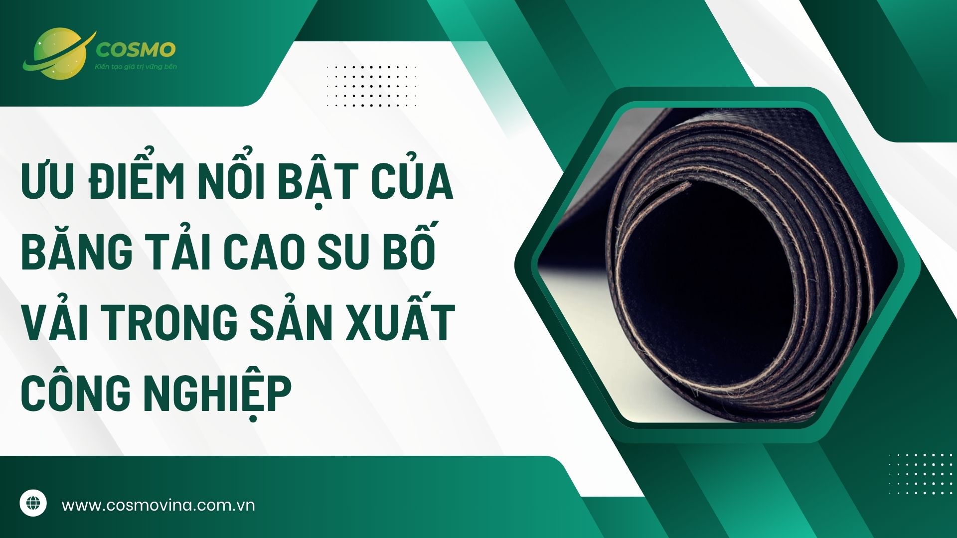 Ưu điểm nổi bật của băng tải cao su bố vải trong sản xuất công nghiệp