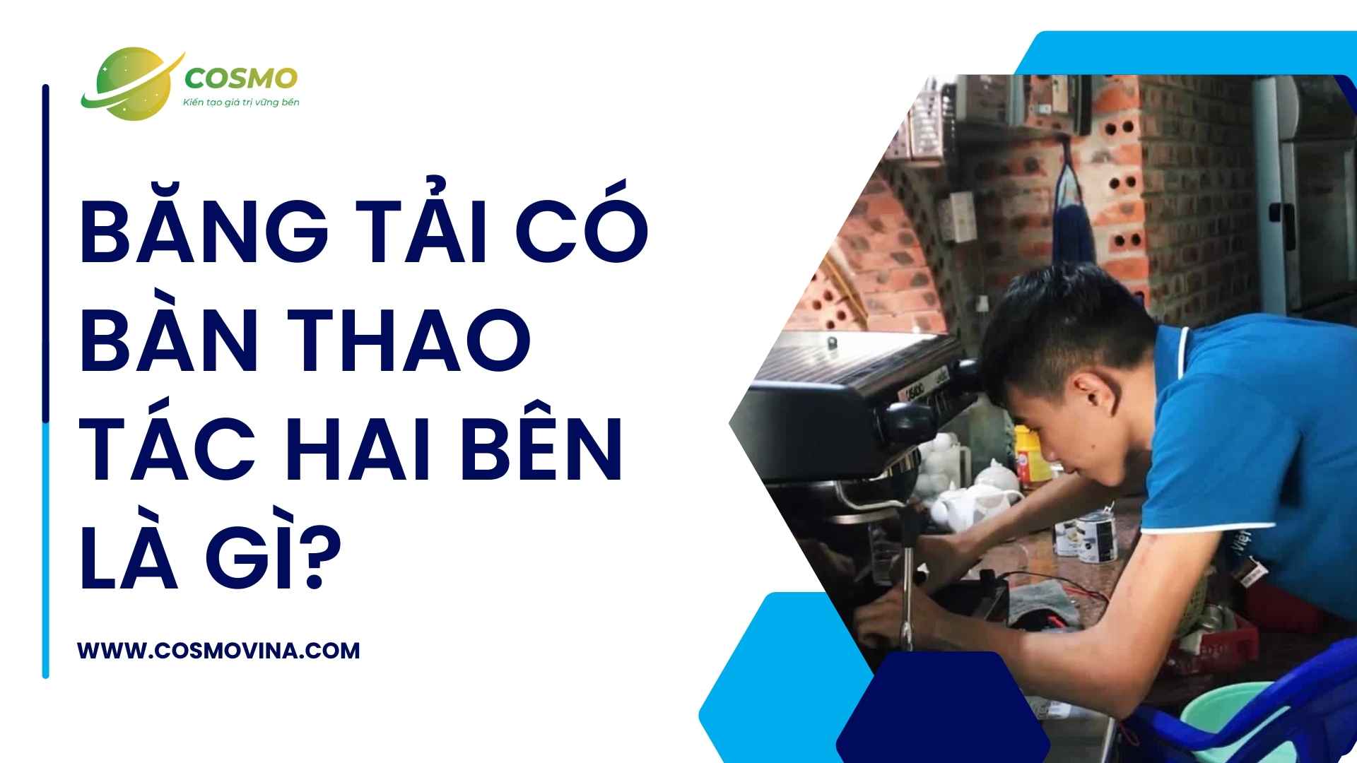 Băng tải có bàn thao tác hai bên là gì?