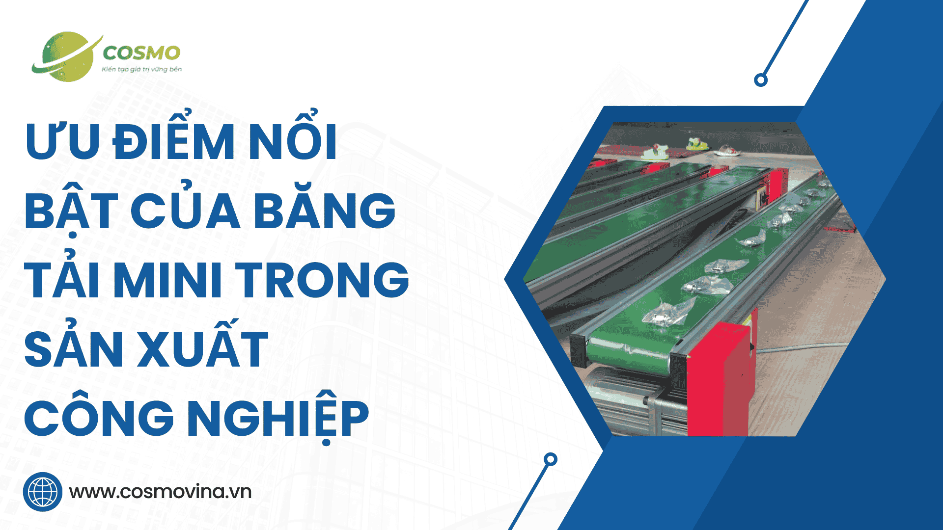 Ưu điểm nổi bật của băng tải mini trong sản xuất công nghiệp