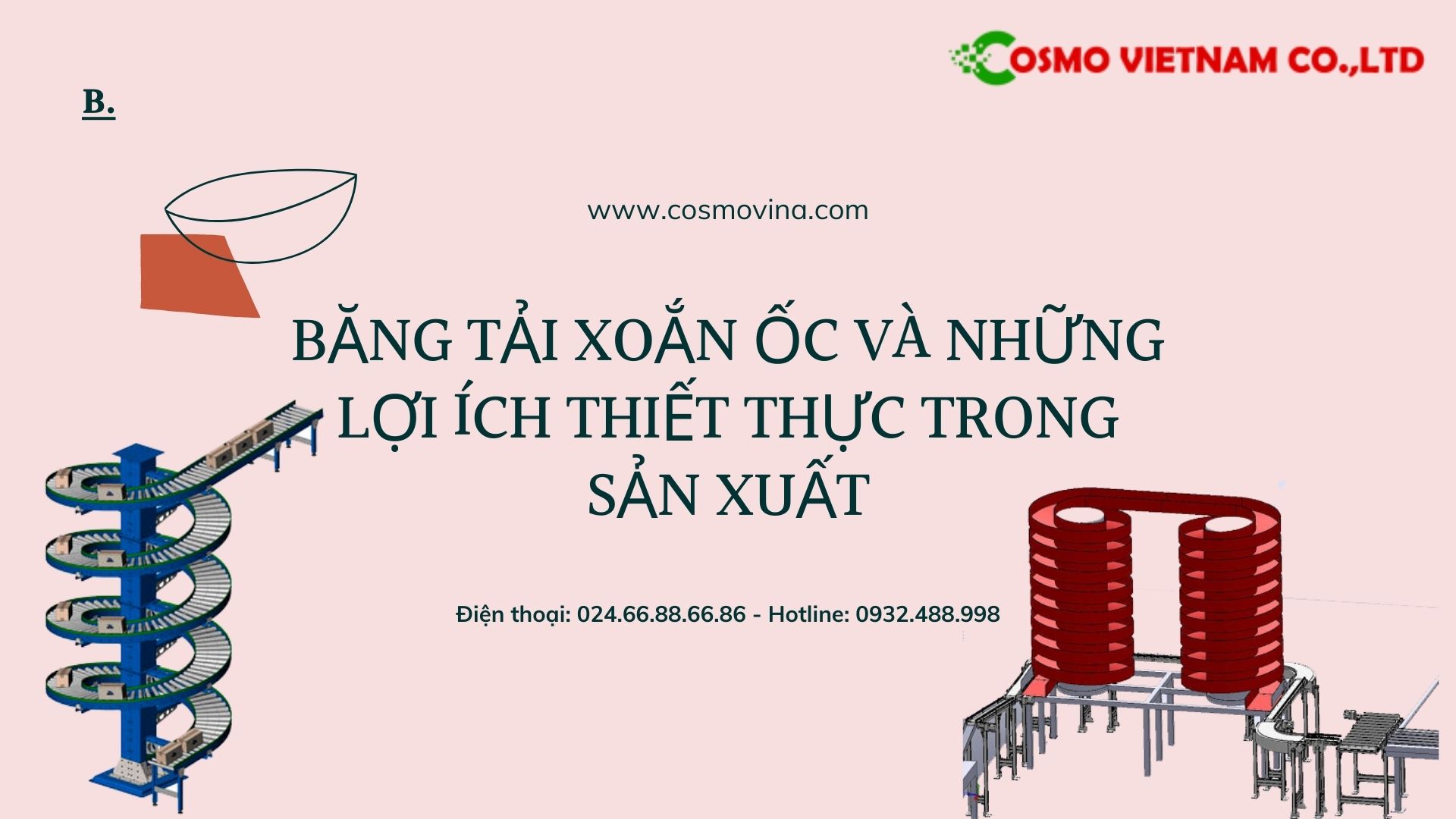 Băng tải xoắn ốc và những lợi ích thiết thực trong sản xuất