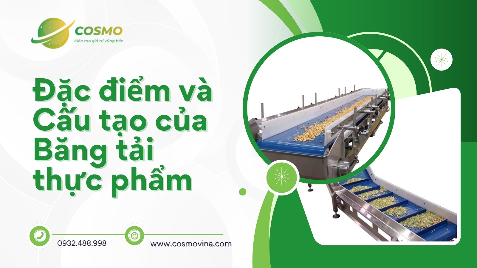 Đặc điểm và Cấu tạo của Băng tải thực phẩm