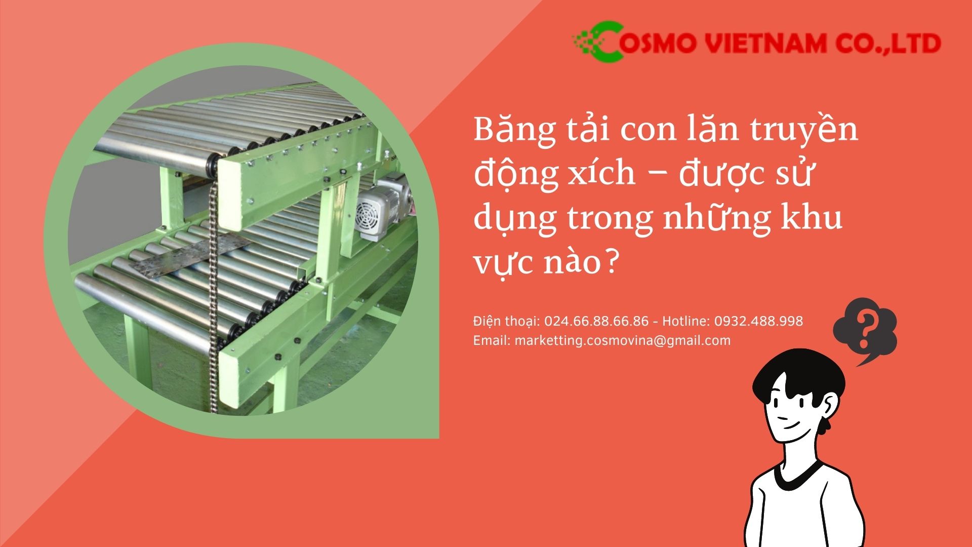 Băng tải con lăn truyền động xích – được sử dụng trong môi trường nào?