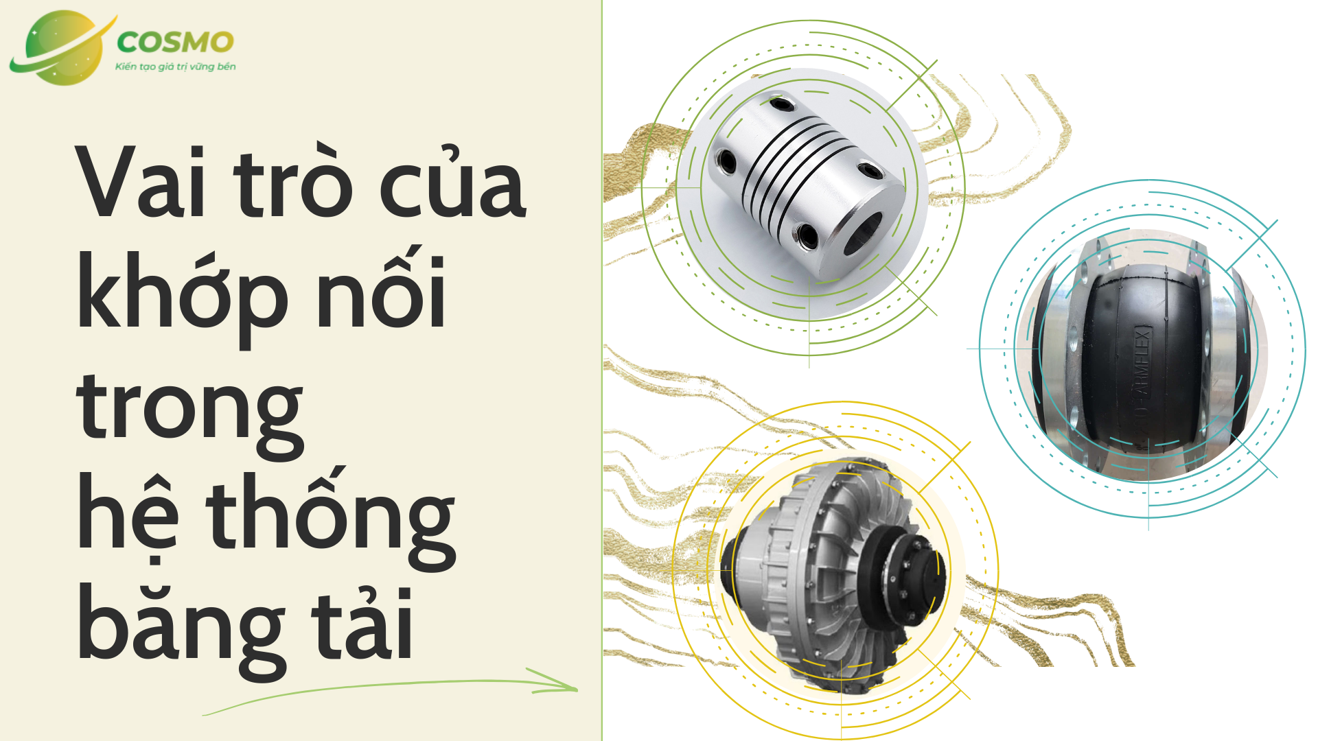 Vai trò của khớp nối trong hệ thống băng tải