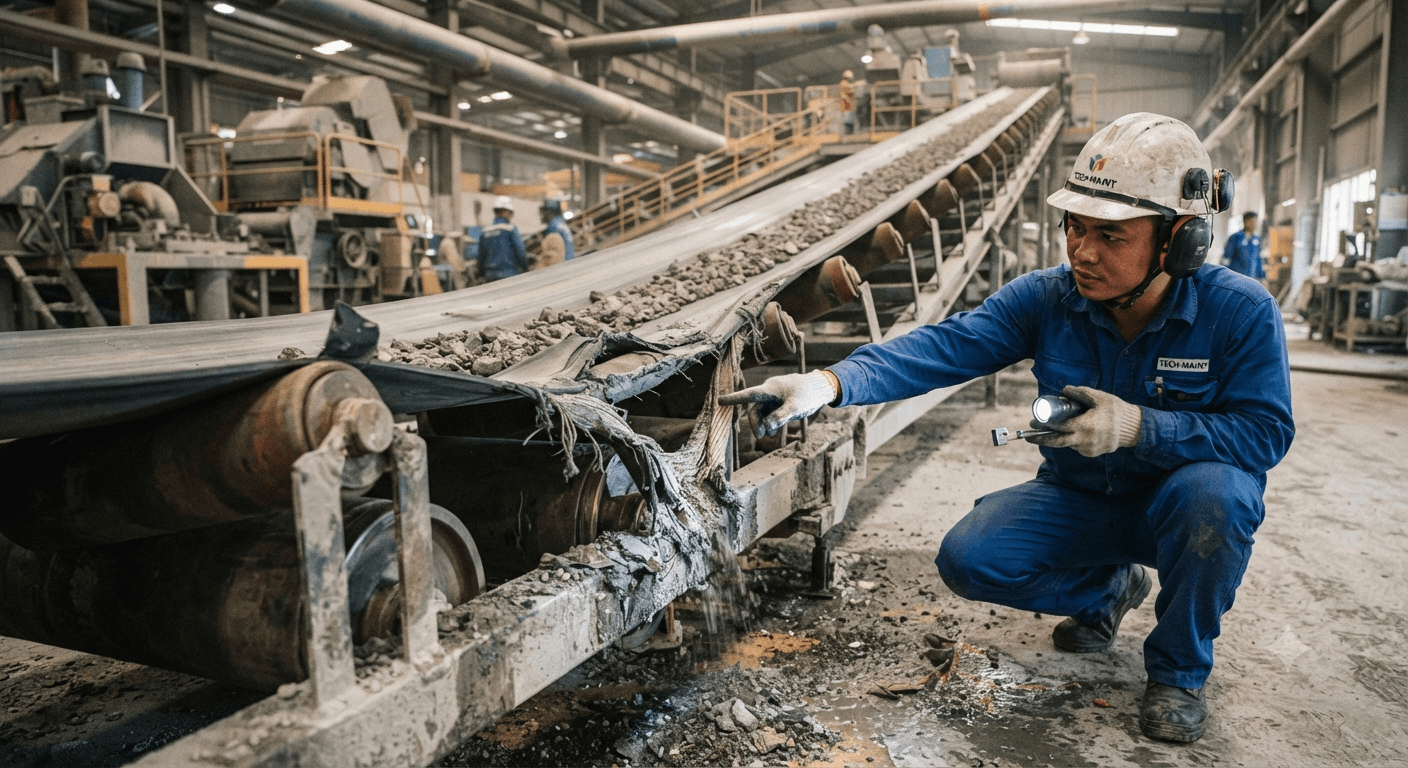 Những nguyên nhân gây hư hỏng băng tải cần được khắc phục càng sớm càng tốt