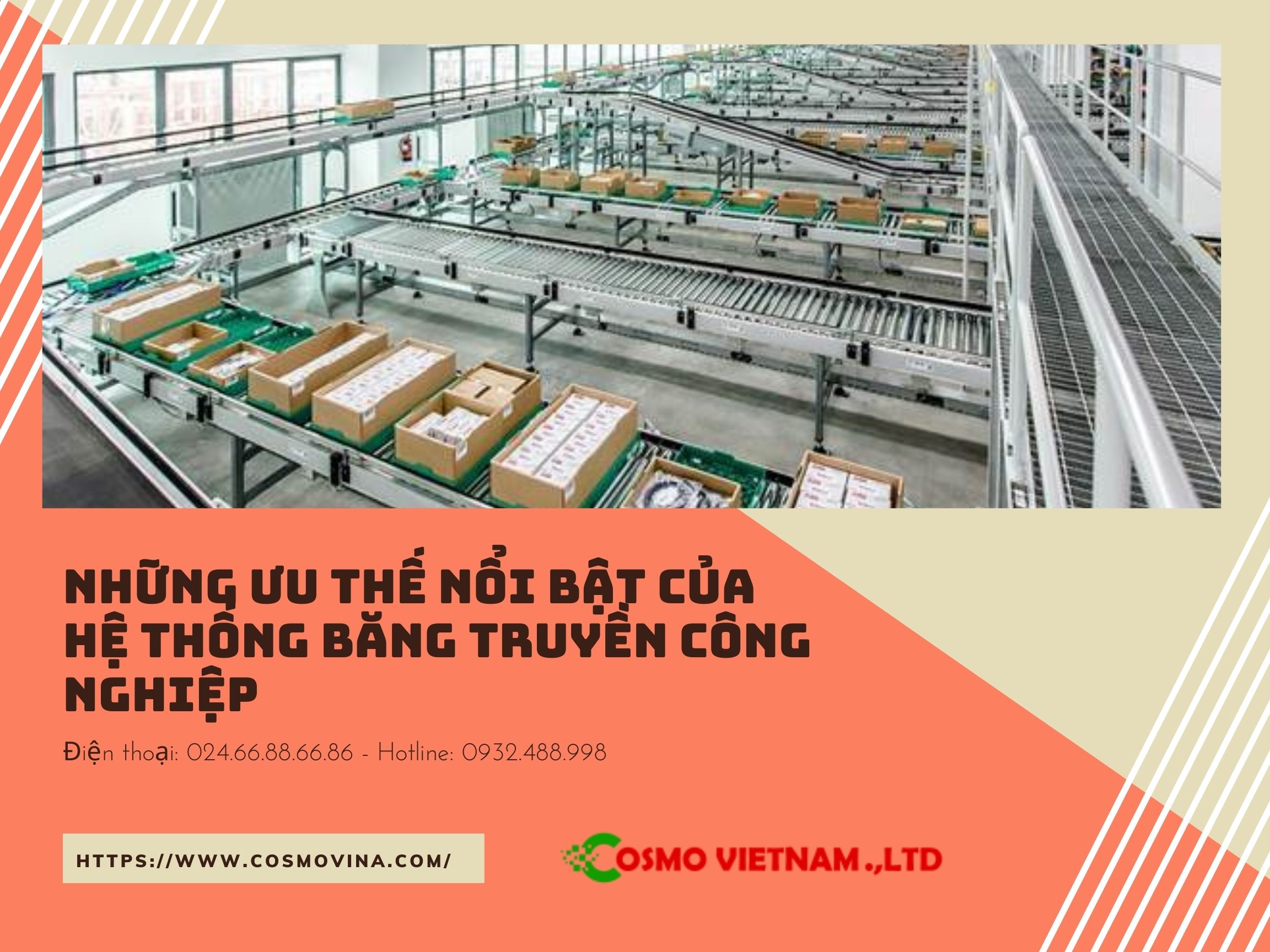 Những ưu thế nổi bật của hệ thống băng truyền công nghiệp