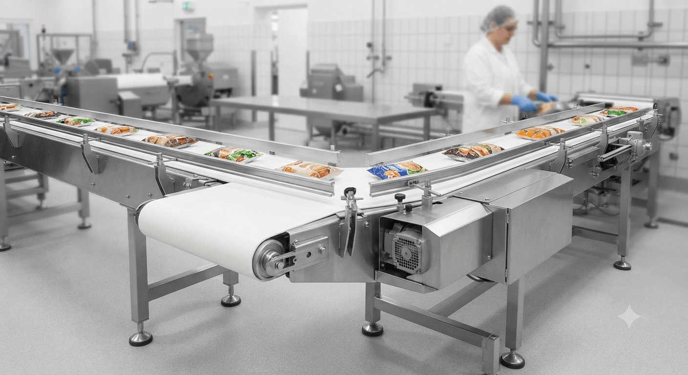 Băng tải PU khung inox: Cấu tạo, ưu điểm, ứng dụng và giải pháp cho dây chuyền sản xuất